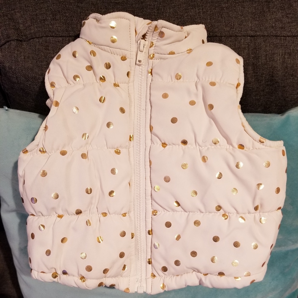 Cream puffer vest